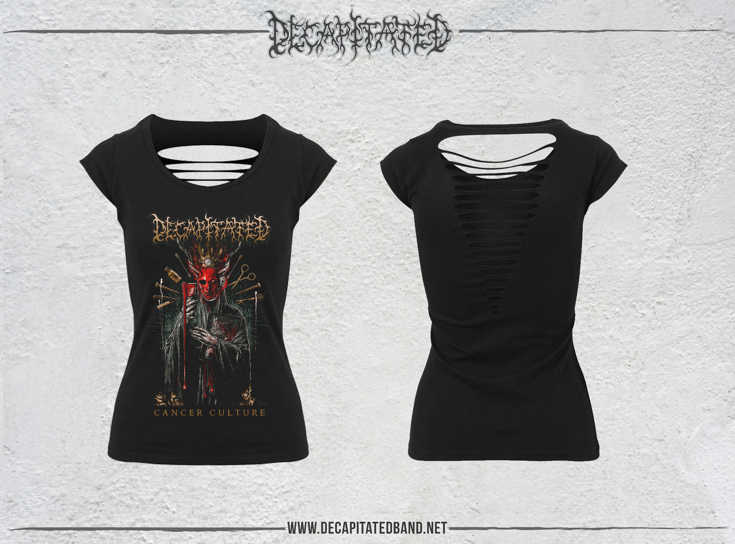 DECAPITATED Ladies Back Cut tee CANCER CULTURE