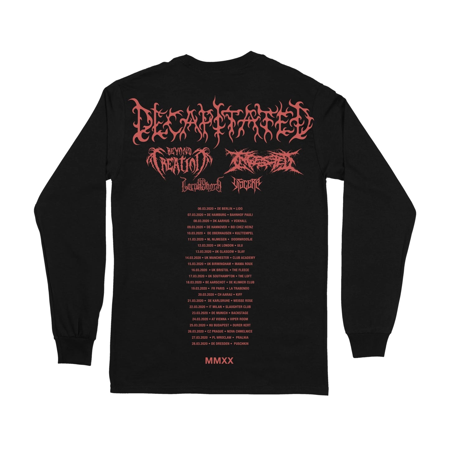 Rising Merch FACES OF DEATH official tour long sleeve (TOUR LEFTOVERS)