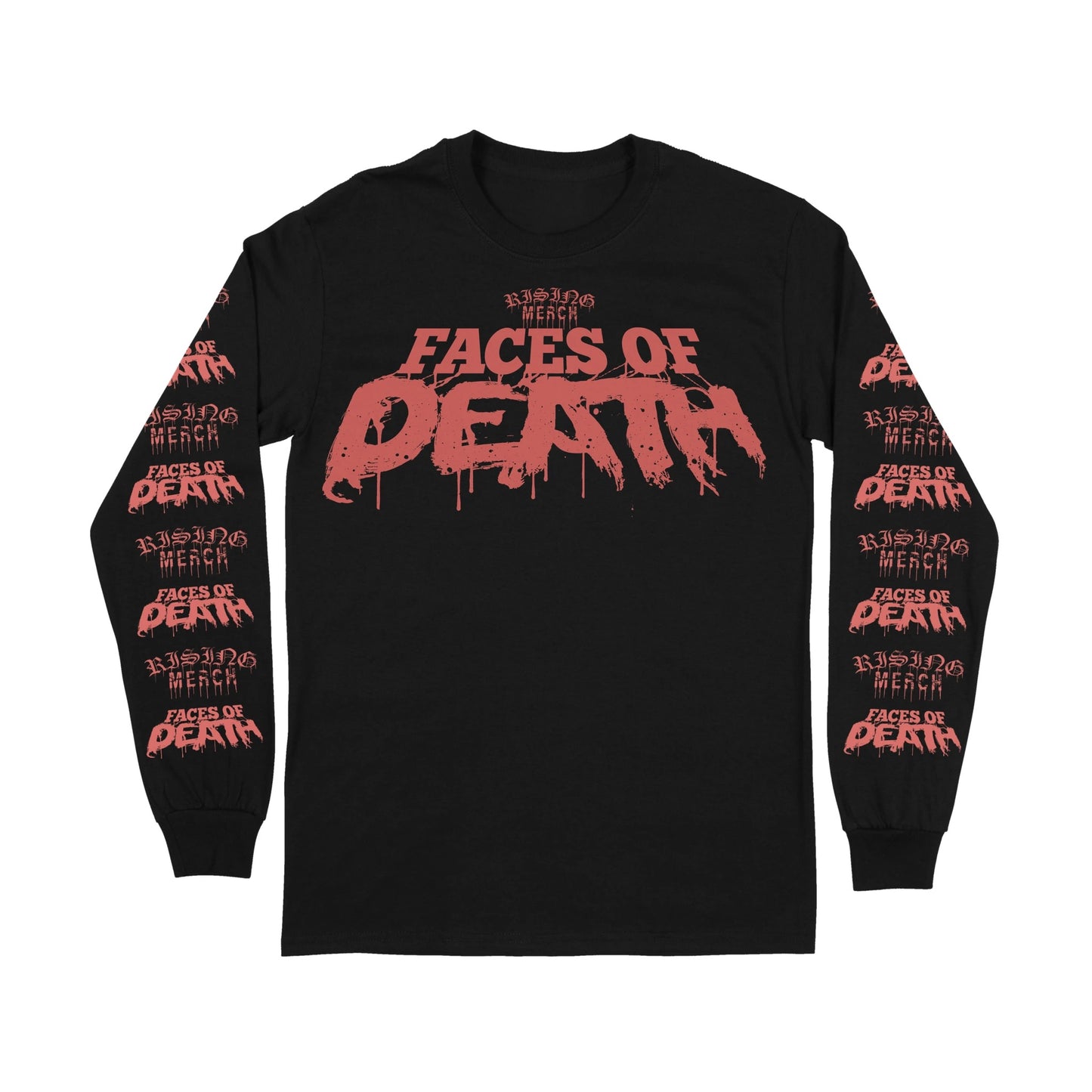 Rising Merch FACES OF DEATH official tour long sleeve (TOUR LEFTOVERS)